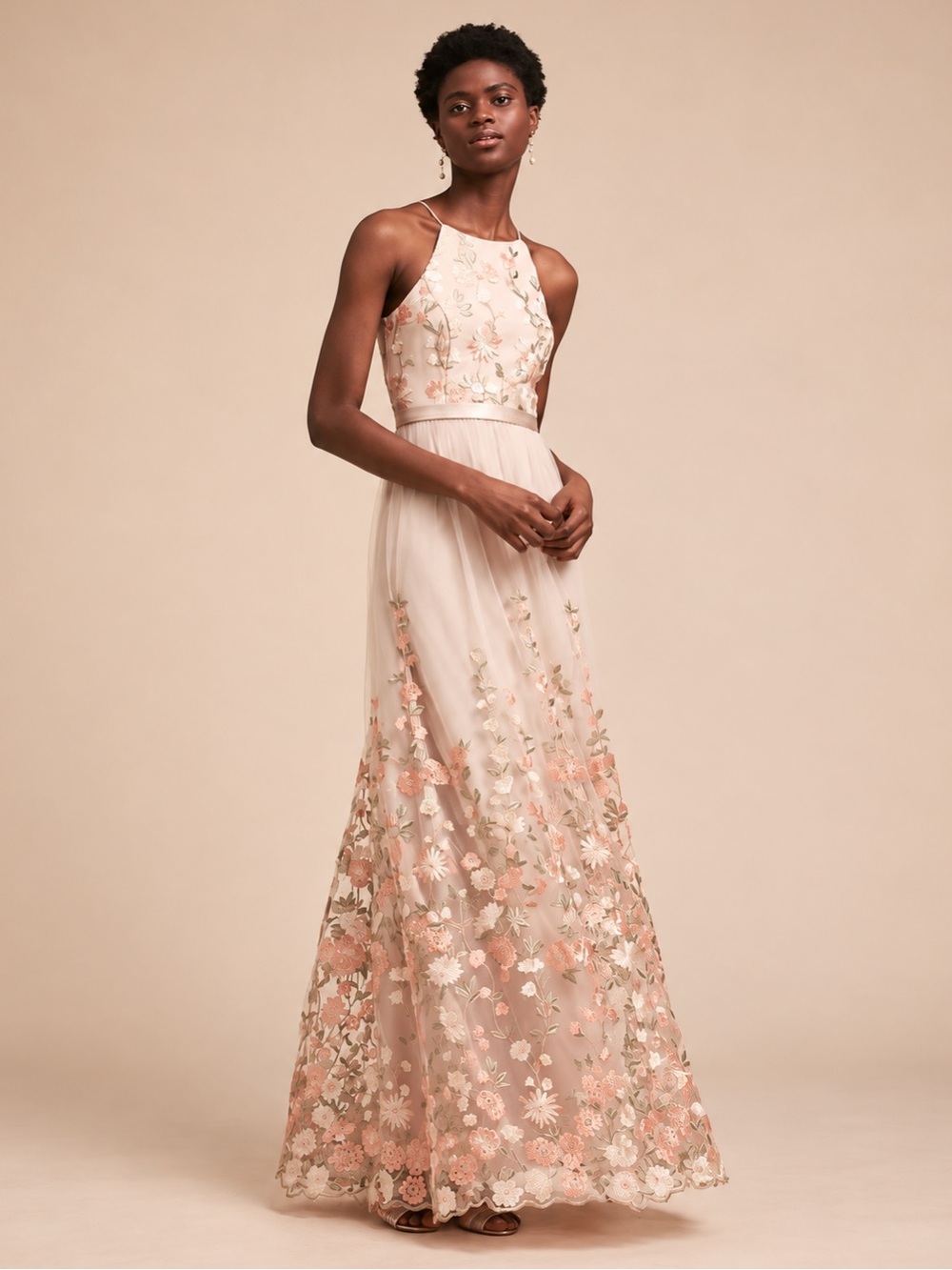 Anthropologie x BHLDN Floral Embroidered Shannon Dress